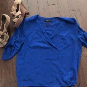 SALE! BCBG Royal Blue Top/ Blouse Small 3/4 Sleeve